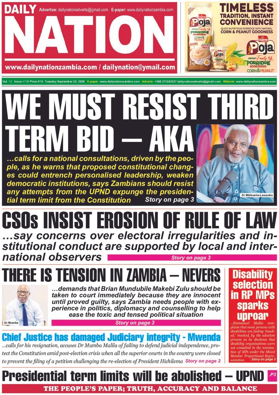 Tuesday 22 Sept 2026