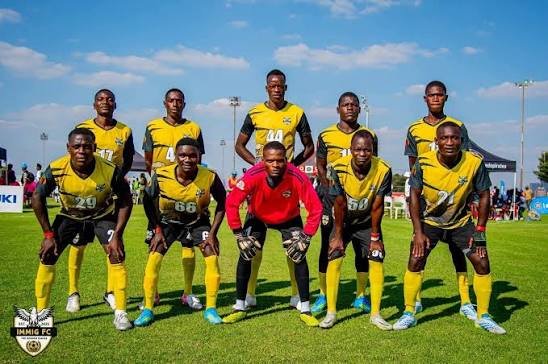 Immig FC caps dream debut season with trophy presentation to immigration chief